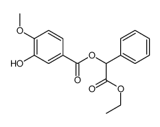 (2-ethoxy-2-oxo-1-phenylethyl) 3-hydroxy-4-methoxybenzoate Structure