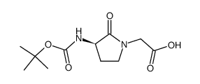 (R)-3-(BOC-AMINO)-2-OXO-1-PYRROLIDINE-ACETIC ACID结构式