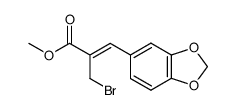 methyl (Z)-2-(bromomethyl)-3-(3,4-methylenedioxyphenyl)-2-propenoate结构式