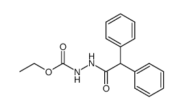 2-(Diphenylacetyl)hydrazincarbonsaeure-ethylester结构式
