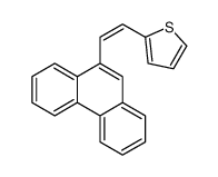 2-(2-phenanthren-9-ylethenyl)thiophene结构式