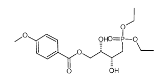 (2S,3R)-4-(diethoxyphosphoryl)-2,3-dihydroxybutyl 4-methoxybenzoate Structure