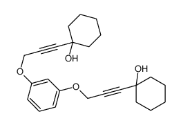 1-[3-[3-[3-(1-hydroxycyclohexyl)prop-2-ynoxy]phenoxy]prop-1-ynyl]cyclohexan-1-ol Structure