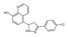 5-[3-(4-chlorophenyl)-4,5-dihydro-1H-pyrazol-5-yl]quinolin-8-ol结构式