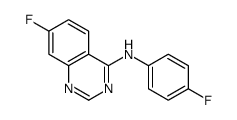 7-fluoro-N-(4-fluorophenyl)quinazolin-4-amine结构式