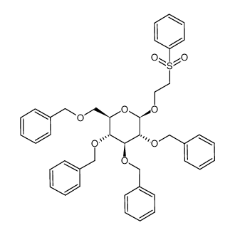 2-(phenylsulfonyl)ethyl 2,3,4,6-tetra-O-benzyl-β-D-glucopyranoside Structure