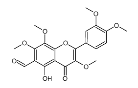 2-(3,4-dimethoxy-phenyl)-5-hydroxy-3,7,8-trimethoxy-4-oxo-4H-chromene-6-carbaldehyde Structure