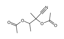 2,3-diacetoxy-2-methyl-butyronitrile结构式