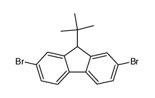 2,7-dibromo-9-tert-butylfluorene结构式