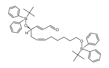 (R,2E,6Z)-4,12-bis((tert-butyldiphenylsilyl)oxy)dodeca-2,6-dienal结构式