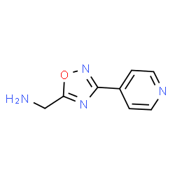 1-[3-(吡啶-4-基)-1,2,4-噁二唑-5-基]甲胺结构式
