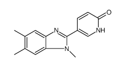 2(1H)-Pyridinone, 5-(1,5,6-trimethyl-1H-benzimidazol-2-yl) Structure