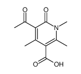 5-acetyl-1,2,4-trimethyl-6-oxo-1,6-dihydro-pyridine-3-carboxylic acid Structure