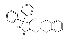 3-(3,4-dihydro-1H-isoquinolin-2-ylmethyl)-5,5-diphenyl-imidazolidine-2,4-dione Structure