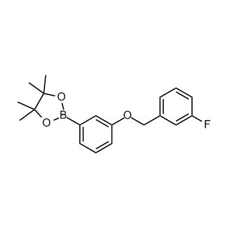 2-(3-((3-Fluorobenzyl)oxy)phenyl)-4,4,5,5-tetramethyl-1,3,2-dioxaborolane Structure