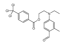 2-[ethyl(4-formyl-3-methylphenyl)amino]ethyl 4-(trichloromethyl)benzoate结构式