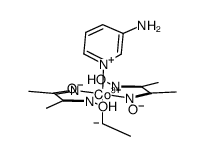 trans-bis(dimethylglyoximato)(C2H5)(3-aminopyridine)cobalt(III)结构式