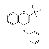 N-(2-trifluoromethyl-4H-chromen-4-ylidene)aniline结构式