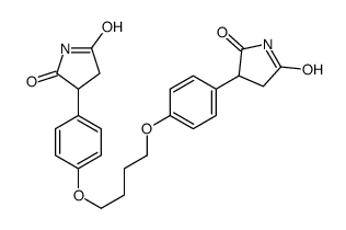 3-[4-[4-[4-(2,5-dioxopyrrolidin-3-yl)phenoxy]butoxy]phenyl]pyrrolidine-2,5-dione结构式