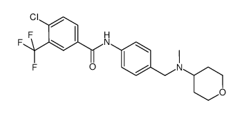 4-chloro-N-(4-{[methyl-(tetrahydro-pyran-4-yl)-amino]-methyl}-phenyl)-3-trifluoromethyl-benzamide结构式