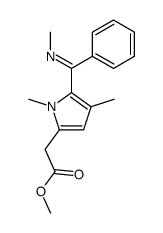 (1,4-Dimethyl-5-{[(E)-methylimino]-phenyl-methyl}-1H-pyrrol-2-yl)-acetic acid methyl ester结构式