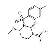 3-(1-Hydroxyethylidene)-6-methoxy-1-<(4-methylphenyl)sulfonyl>-2-piperidone Structure