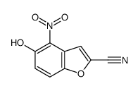 5-hydroxy-4-nitro-1-benzofuran-2-carbonitrile结构式