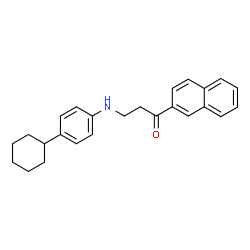 3-(4-cyclohexylanilino)-1-(2-naphthyl)-1-propanone结构式