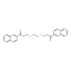 1-(2-NAPHTHYL)-3-[(2-([3-(2-NAPHTHYL)-3-OXOPROPYL]SULFANYL)ETHYL)SULFANYL]-1-PROPANONE结构式