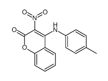 4-(4-methylanilino)-3-nitrochromen-2-one结构式