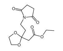 {2-[2-(2,5-Dioxo-pyrrolidin-1-yl)-ethyl]-[1,3]dioxolan-2-yl}-acetic acid ethyl ester结构式