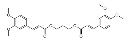 (E)-3-(3,4-Dimethoxy-phenyl)-acrylic acid 3-[(E)-3-(3,4-dimethoxy-phenyl)-acryloyloxy]-propyl ester结构式