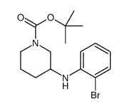 1-Boc-3-(2-溴-苯基氨基)-哌啶结构式