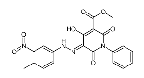 3-Pyridinecarboxylic acid,1,2-dihydro-4,6-dihydroxy-5-[(4-methyl-3-nitrophenyl)azo]-2-oxo-1-phenyl-,methyl ester (9CI) Structure