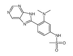 N-[3-(dimethylamino)-4-(7H-purin-8-yl)phenyl]methanesulfonamide结构式