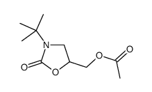 (3-tert-butyl-2-oxo-1,3-oxazolidin-5-yl)methyl acetate结构式