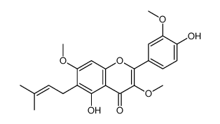6-prenyl-5,4'-dihydroxy-3,7,3'-trimethoxyflavone Structure