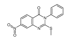 2-methylsulfanyl-7-nitro-3-phenylquinazolin-4-one结构式