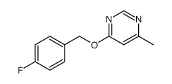 Pyrimidine, 4-[(4-fluorophenyl)methoxy]-6-methyl Structure
