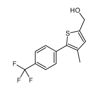 [4-methyl-5-[4-(trifluoromethyl)phenyl]thiophen-2-yl]methanol结构式