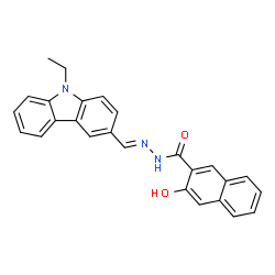 N'-[(9-ethyl-9H-carbazol-3-yl)methylene]-3-hydroxy-2-naphthohydrazide structure