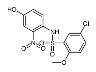5-chloro-N-(4-hydroxy-2-nitrophenyl)-2-methoxybenzenesulfonamide结构式