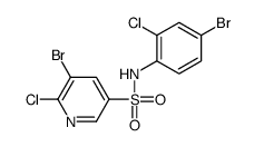 5-bromo-N-(4-bromo-2-chlorophenyl)-6-chloropyridine-3-sulfonamide结构式