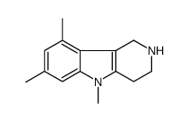 5,7,9-trimethyl-1,2,3,4-tetrahydropyrido[4,3-b]indole结构式