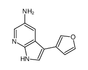 3-(3-呋喃)-1H-吡咯并[2,3-B]吡啶-5-胺结构式