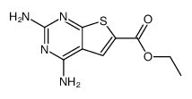 ethyl 2,4-diaminothieno[2,3-d]pyrimidine-6-carboxylate结构式