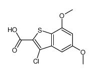 3-chloro-5,7-dimethoxy-1-benzothiophene-2-carboxylic acid结构式