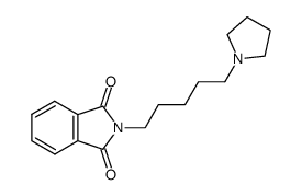 N-(5-pyrrolidin-1-ylpentyl)phthalimide结构式