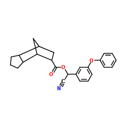 Cyano(3-phenoxyphenyl)methyl tricyclo[5.2.1.02,6]decane-8-carboxylate结构式