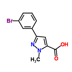 3-(3-Bromophenyl)-1-methyl-1H-pyrazole-5-carboxylic acid结构式